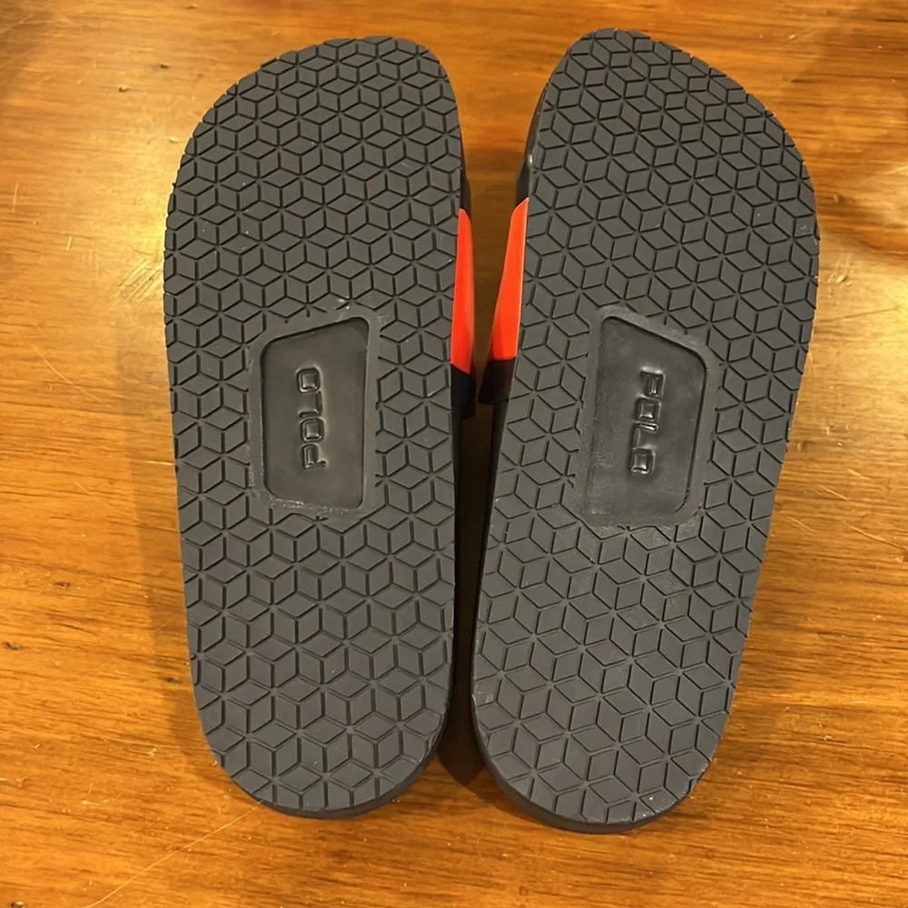 Polo Ralph Lauren Cayson US Open Tennis Slides Sandals Shoes blue Mens Size 8